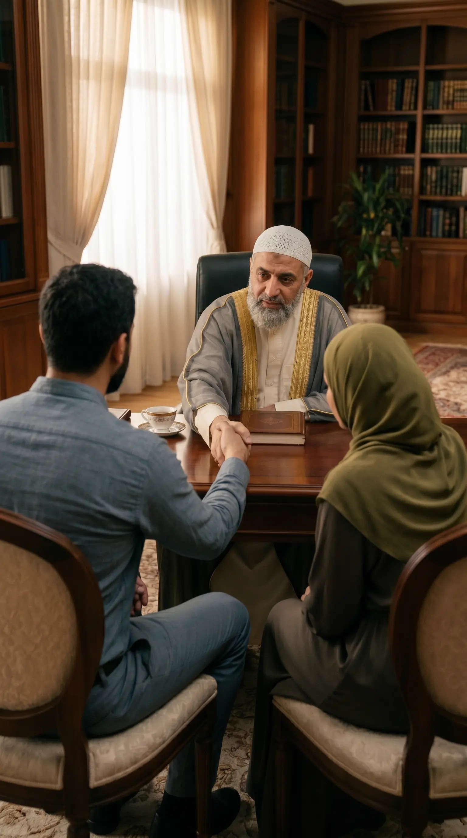 top islamic healer in bangalore sealing trust with client after marriage consultation