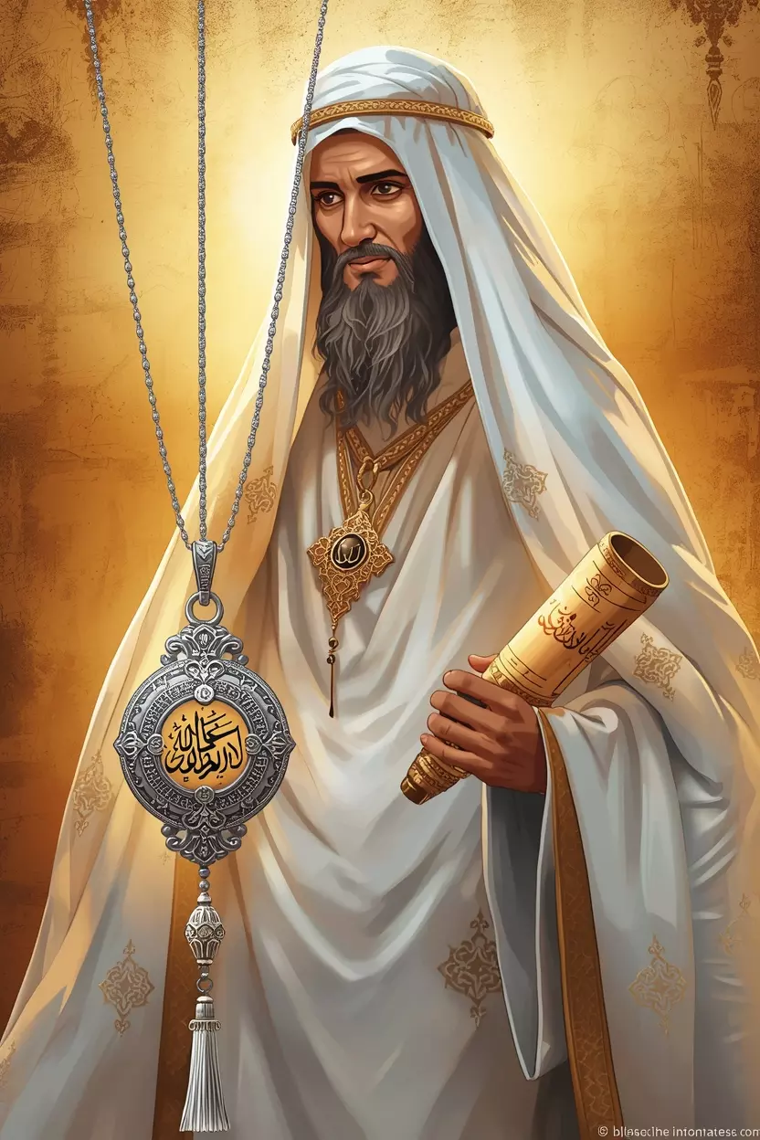 detailed sacred Islamic amulet illustration representing spiritual shield and barakat